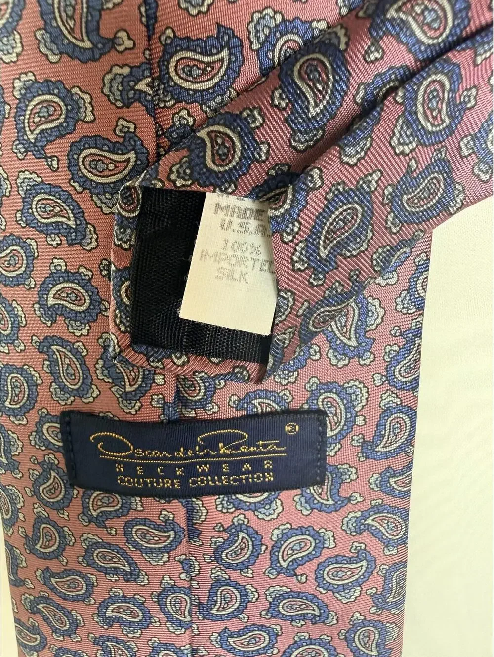 90s Oscar de la Renta Couture Collection Silk Tie Made in USA
